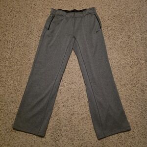 Nike Therma-Fit Pants Mens Medium Gray Fleece Lined Athletic Training Polyester